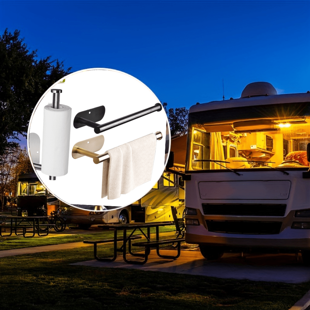 Adhesive Toilet Paper Holder Towel Rack Napkin Dispenser Stand