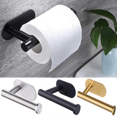 Adhesive Toilet Paper Holder Towel Rack Napkin Dispenser Stand