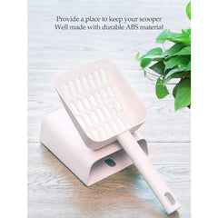 Cat Litter Scooper With Holder Litter Shovel Stand for Box