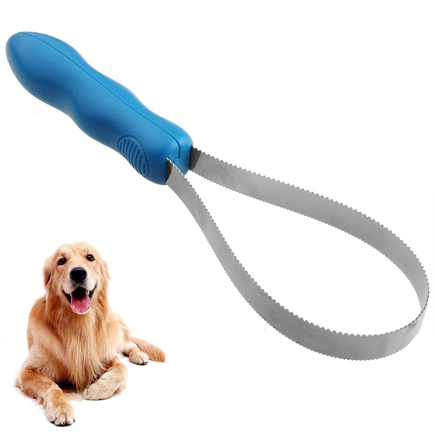 Dual Sided Dog Shedding Blade for Grooming Thick Coats Dogs