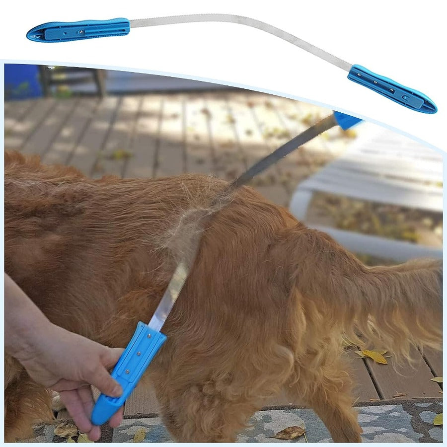 Dual Sided Dog Shedding Blade for Grooming Thick Coats Dogs