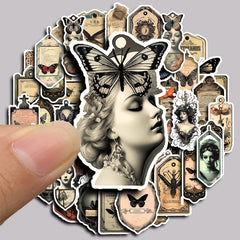 50pcs Steampunk Butterfly Dream Sticker Arts Crafts