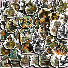 50pcs Old Events Washi Stickers for DIY Scrapbook Stationery Arts Crafts