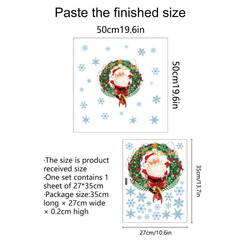 Christmas Tree Bells Wall Stickers Room Decoration Self adhesive Decor