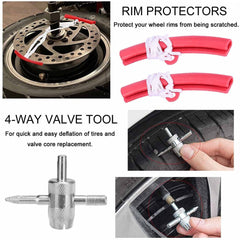 12pcs Tire Lever Tool Spoon And Wheel Rim Protectors Tool Kit