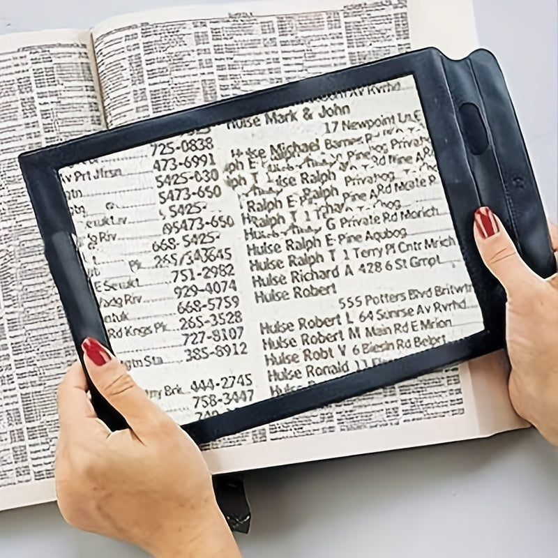 12in 1pc Full Page Magnifying Glass for Reading, 3x Page Magnifier Elderly