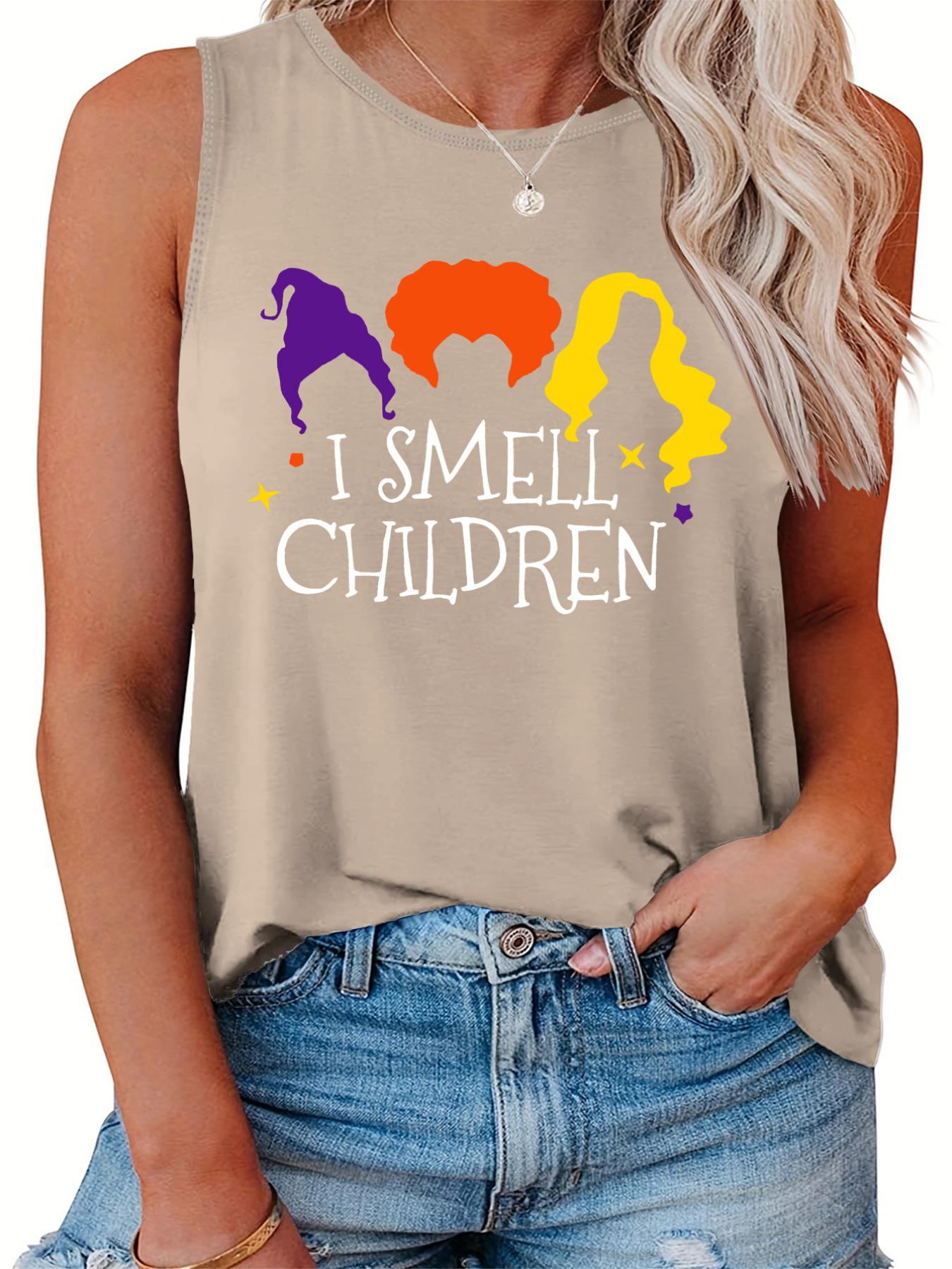  Halloween Casual Tank Top Women's Plus Slogan & Graphic Print