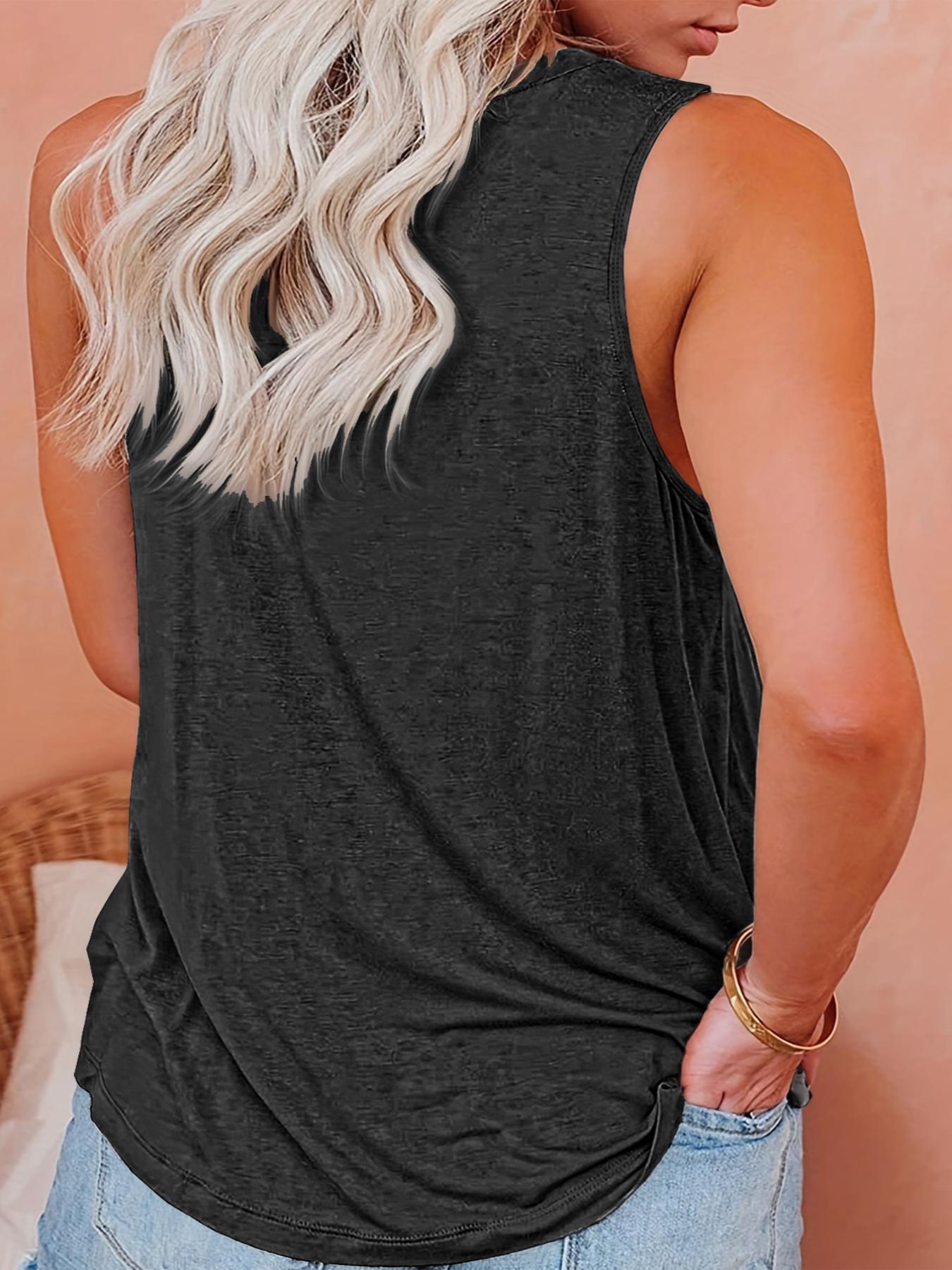  Halloween Tank Top Women's Plus Round Neck Vest Top