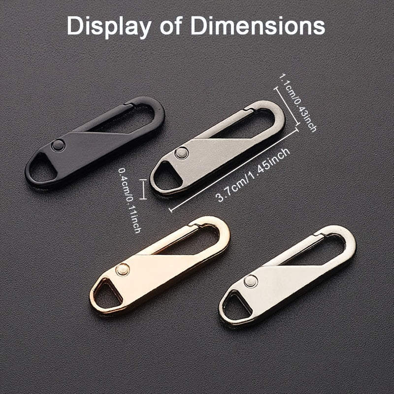 4pcs Detachable Zipper Head Tool Replacement Alloy Zipper
