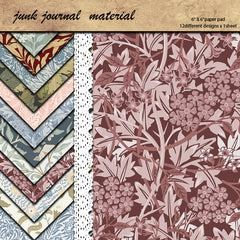 12 Sheets Large Retro Journal Background DIY Gift for Women Adults Students