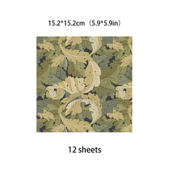 12 Sheets Large Retro Journal Background DIY Gift for Women Adults Students