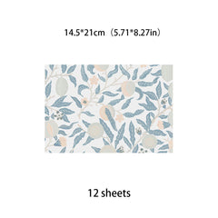 12pcs Large Size Paper Retro Journal For DIY Gift Arts Crafts