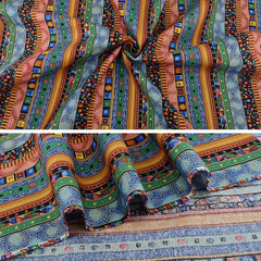 5pcs Ethnic Style Pattern Fabric Quilting Squares