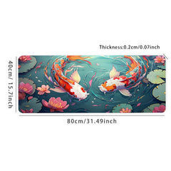 Chinese Style Carp Large Mousepad HD Keyboard Pad