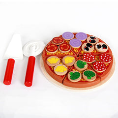 Wooden Mushroom Pizza Cut Play House Toy Educational