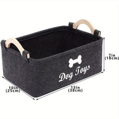 Paw & Letter Pet Storage Basket - Dog and Cat Clothes Storage
