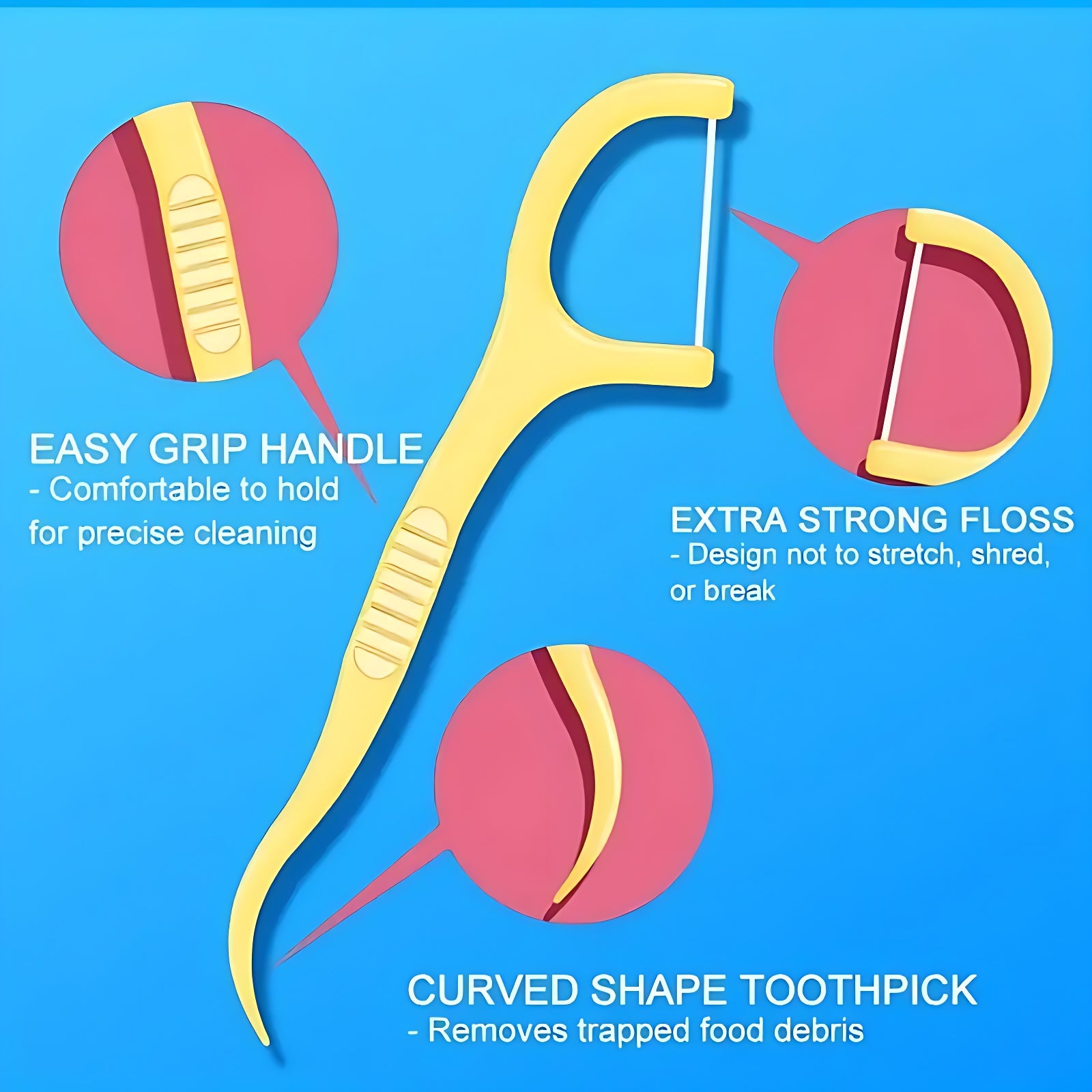 50pcs Disposable Floss, Fruit Flavor, Home Pack
