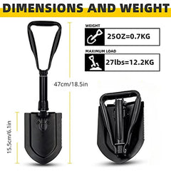 Folding Camping Shovel w Pick - Car Snow Shovel Camp Emergency Tool