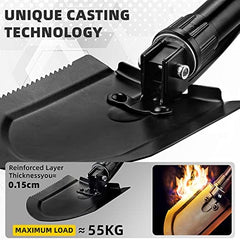 Folding Camping Shovel w Pick - Car Snow Shovel Camp Emergency Tool
