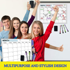 Magnetic Dry Erase Calendar For Fridge Monthly Board Calendar For Refrigerator