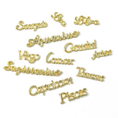12pcs Zodiac Constellation Nail Art Charms - 12 Styles