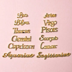 12pcs Zodiac Constellation Nail Art Charms - 12 Styles