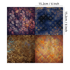 24pcs Scrapbook Paper 15x24 Mysterious Pattern Single Sided Decoupage Paper Pad