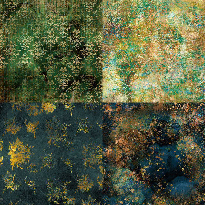 24pcs Scrapbook Paper 15x24 Mysterious Pattern Single Sided Decoupage Paper Pad