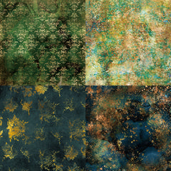 24pcs Scrapbook Paper 15x24 Mysterious Pattern Single Sided Decoupage Paper Pad