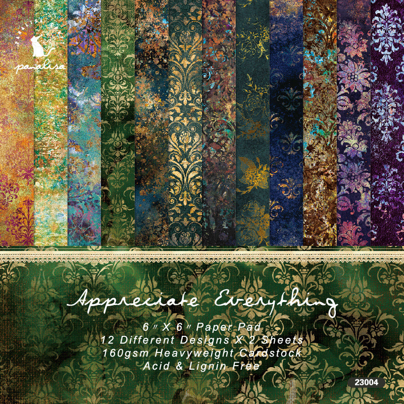 24pcs Scrapbook Paper 15x24 Mysterious Pattern Single Sided Decoupage Paper Pad
