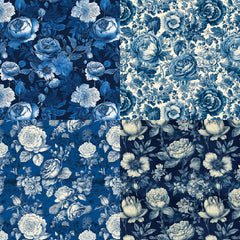Flowers Theme Scrapbook Paper Pad - 24pcs 15x24 Single Sided Decoupage Paper