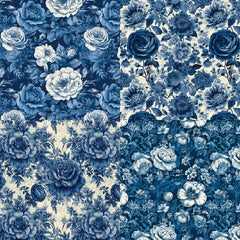 Flowers Theme Scrapbook Paper Pad - 24pcs 15x24 Single Sided Decoupage Paper