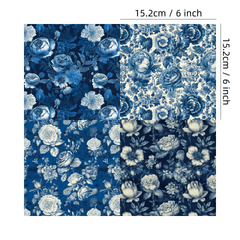 Flowers Theme Scrapbook Paper Pad - 24pcs 15x24 Single Sided Decoupage Paper