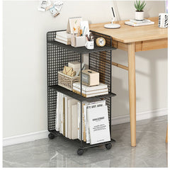 Floor Book Storage Rack With Movable Bookshelf