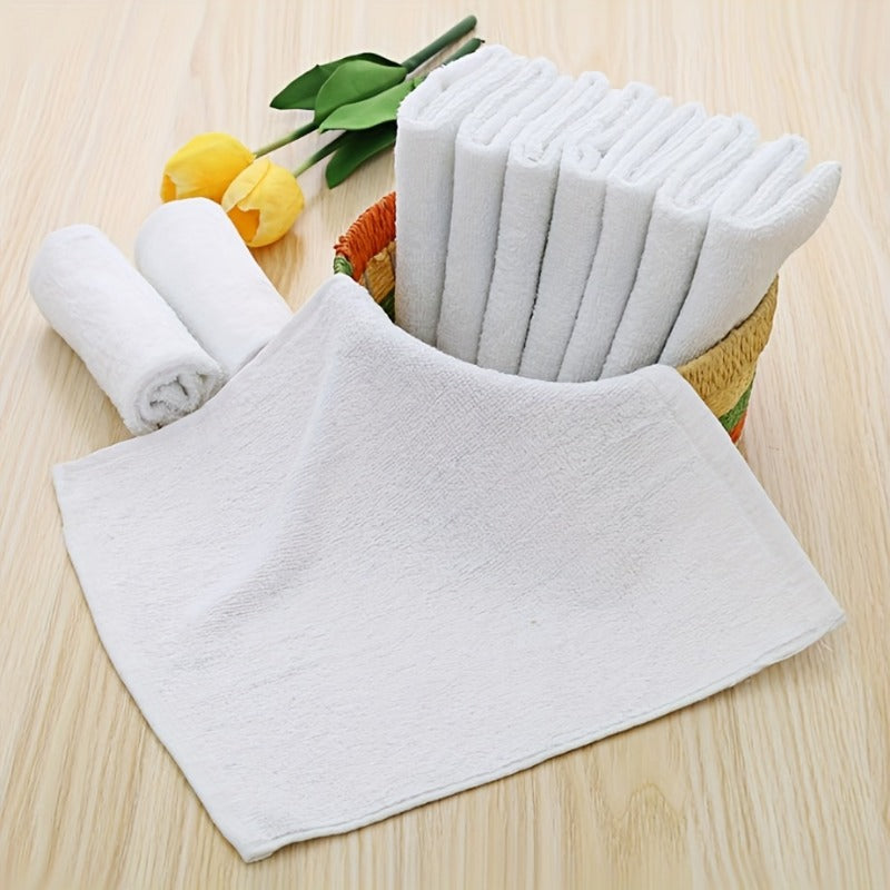 8pcs Soft Cotton Washcloths Handkerchiefs Small Square Towel