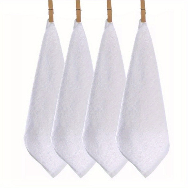 8pcs Soft Cotton Washcloths Handkerchiefs Small Square Towel