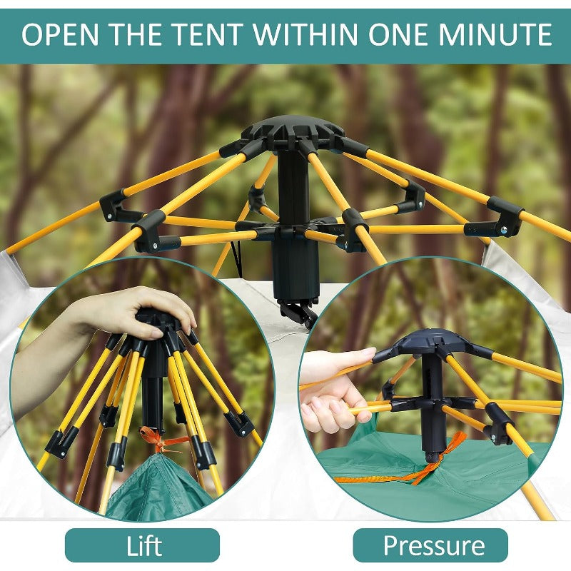 Pop Up Camping Tent Double Layer Portable Automatic Tent Waterproof