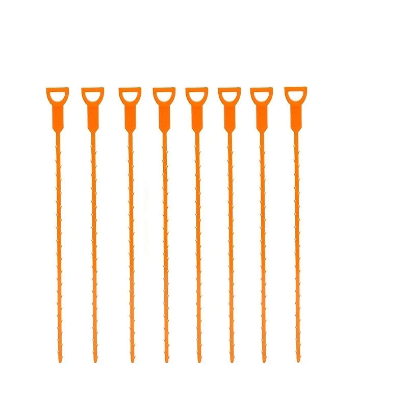 8Pcs Pipe Dredge Hook Sewer Toilet Hair Cleaning Tool