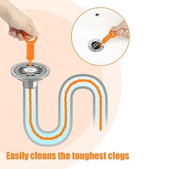 8Pcs Pipe Dredge Hook Sewer Toilet Hair Cleaning Tool
