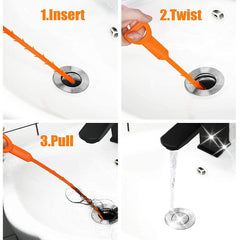 8Pcs Pipe Dredge Hook Sewer Toilet Hair Cleaning Tool