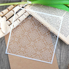 Vintage Symmetrical Flowers DIY Stencil For Painting