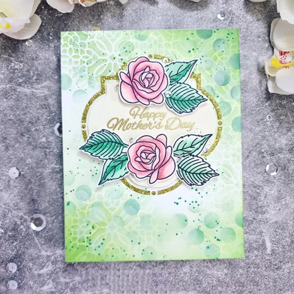 Vintage Symmetrical Flowers DIY Stencil For Painting