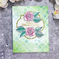 Vintage Symmetrical Flowers DIY Stencil For Painting