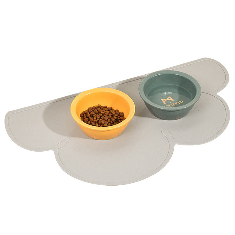 Cloud Shaped Cat Dog Food Mat Waterproof Silicone Feeding Mat