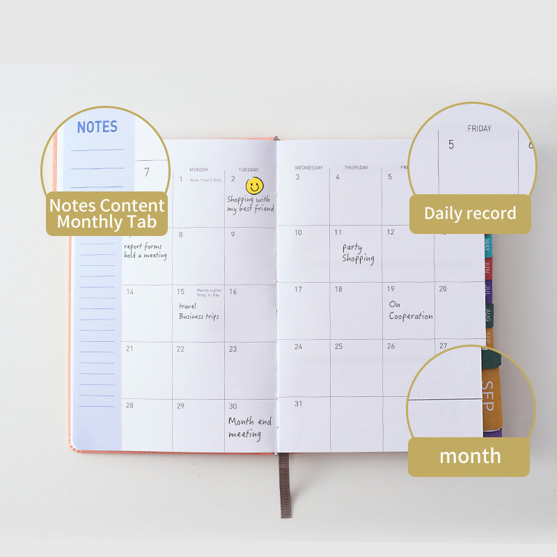 Academic Planner 20-13-18 Months JAN-JUN Soft Cover Thick Paper Planners