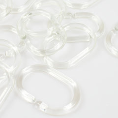 12pcs Clear C Shower Curtain Rings Strong Hooks Easy Installation
