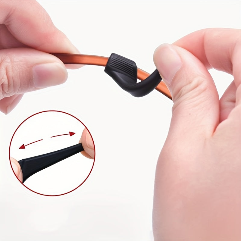 5 Pairs Glasses Anti Slip Hooks Sports Style Ear Support & Non Slip Cover