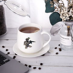 60pcs Camouflage Female Soldier Stickers DIY Skateboard Guitar Cup
