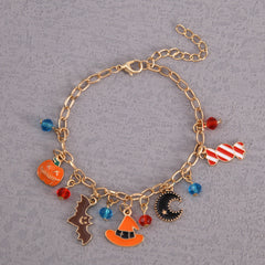 Christmas Bracelet Santa Elk Snowman Red Crystal Holiday Gift