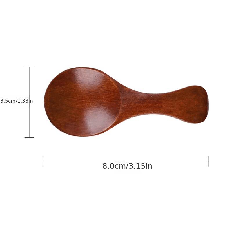 Wooden Spice Spoon Small Ice Cream Coffee Spoon Household Seasoning Spoon